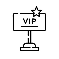 Vip card on stand on transparent background for web and graphic design