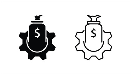 investment icon on white background