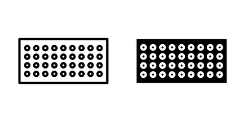 Bath mat with Suction Cup Icon set. Symbol isolated white background. vector illustration. color editable.