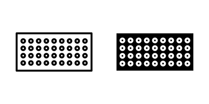 Bath mat with Suction Cup Icon set. Symbol isolated white background. vector illustration. color editable.