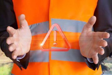 Safety alert with visual warning in urban setting