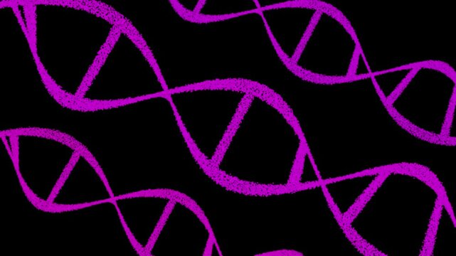 Abstract pink DNA helix pattern. Futuristic biology concept