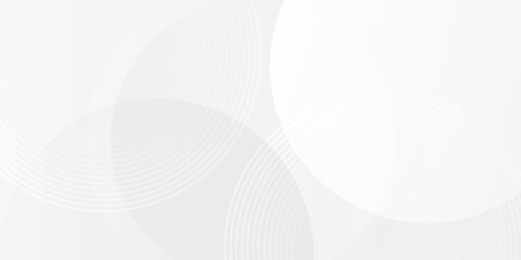 White geometric abstract background overlap layer on bright space with lines effect decoration. Modern graphic design element circles style concept for banner.vector eps10