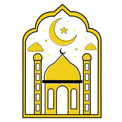 Ramadan doodle clipart 