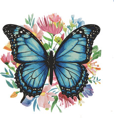 Beautiful monarch butterfly or moth, an insect of nature, with colorful wings flying or resting on a black or white background, a stunning animal in macro detail