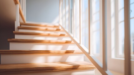 Fototapeta premium Blurred background of a modern staircase