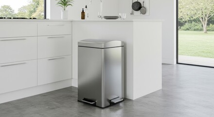 Stainless Steel Trash Can for Kitchen