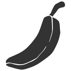black silhouette single banana icon