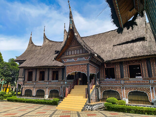 Rumah Gadang is a Minangkabau cultural house from West Sumatra Indonesia