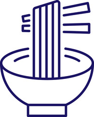 Noodle Outline Linear Symbol for Graphic and Web Design, Apps, Adverts, Various Cards