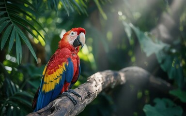 This name clearly reflects the main subject (macaw), its colors, and the natural setting, while avoiding the use of a colon Let me know if you'd like a shorter or more specific variation!