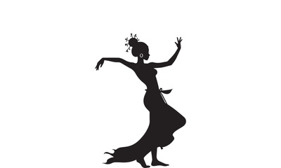 Woman Dancing in Joy Silhouette