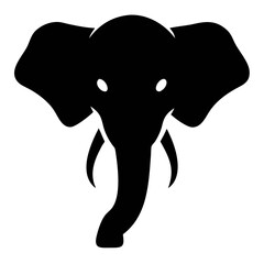 Black Silhouettes of Elephant