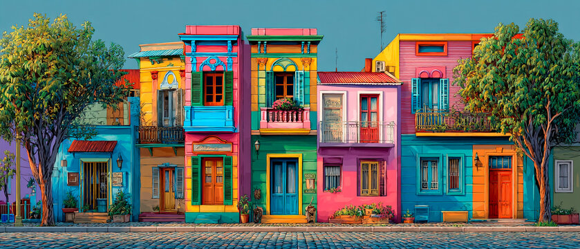 Caminito, the colorful street museum in La Boca neighborhood of Buenos Aires, Argentina