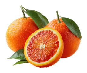 Freshly cut blood oranges citrus orchard food natural view vibrant colors isolated on transparent background