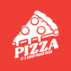 A Piece of Pizza Logo Vector Design with Soft Color.eps