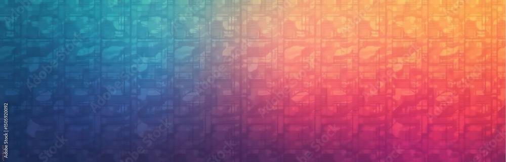 Aufkleber colorful gradient background textured finish provides ample space design makes effective wide panora