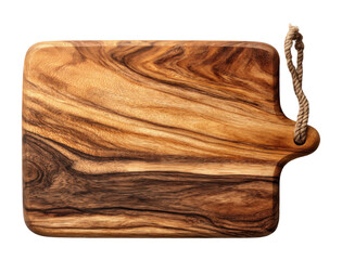 Crafting culinary creations wooden cutting board kitchen product warm ambiance isolated on transparent background