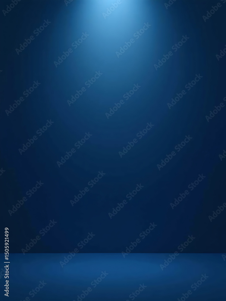 Poster dark blue background light spot suitable web banners website headers need gradient
