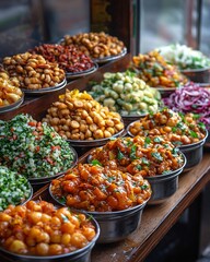 Indian street food vendor fermenting vegetable