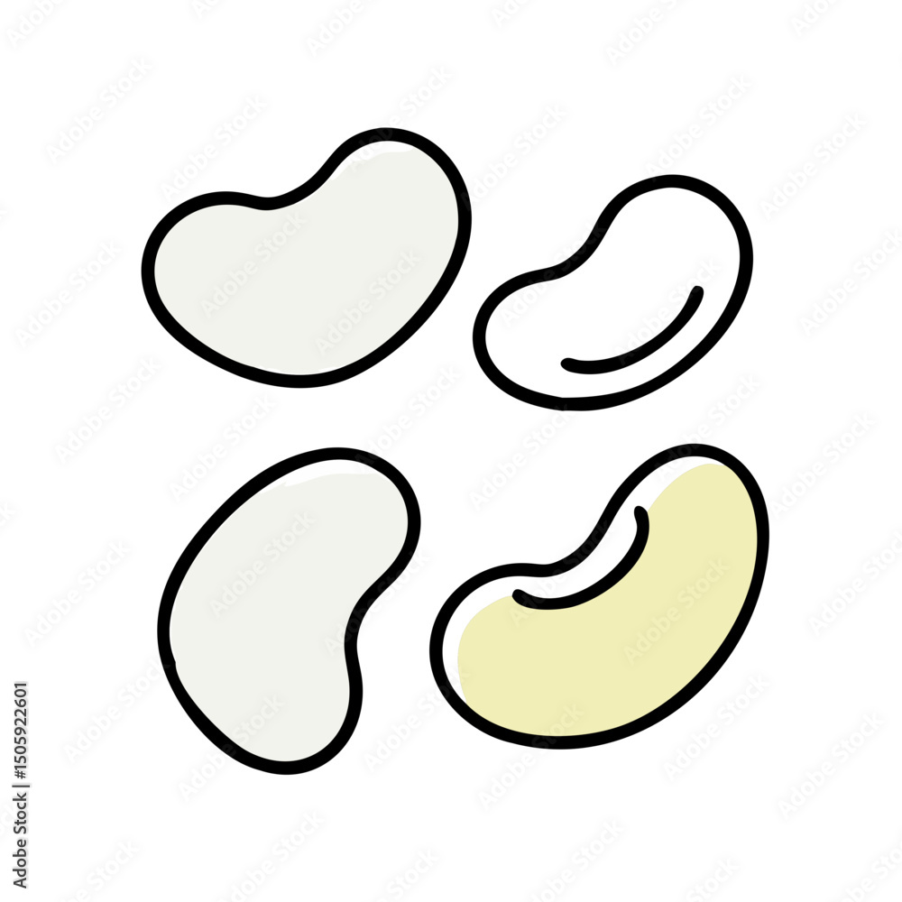 Poster lima beens vector transparent background