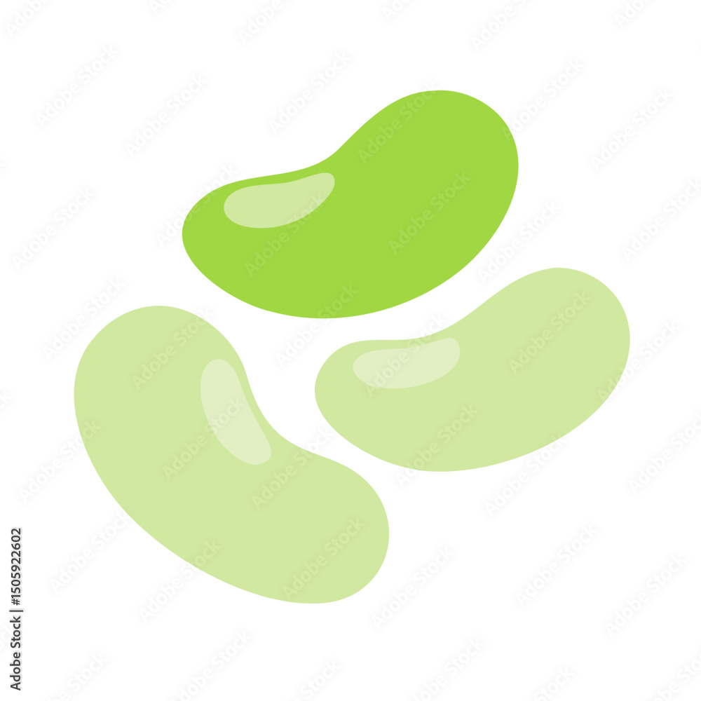 Poster lima beens vector transparent background