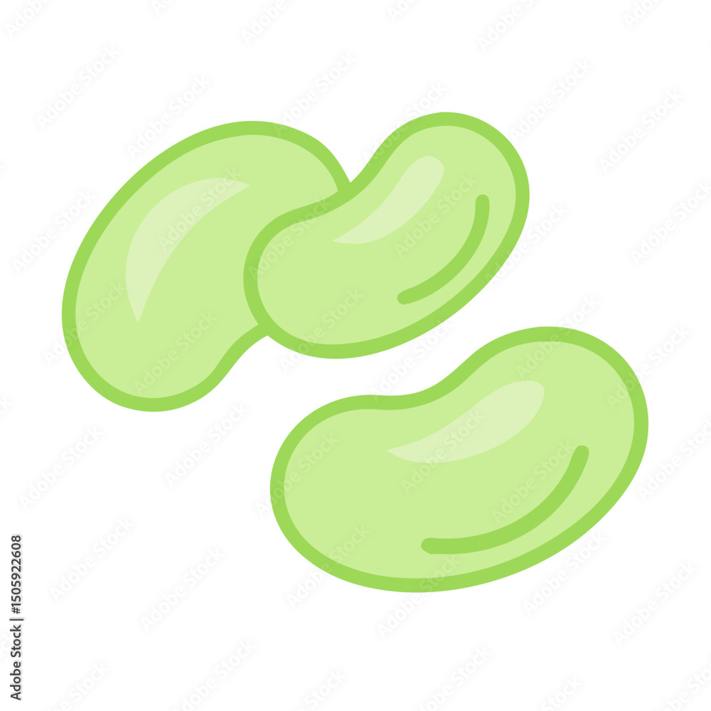 Poster lima beens vector transparent background