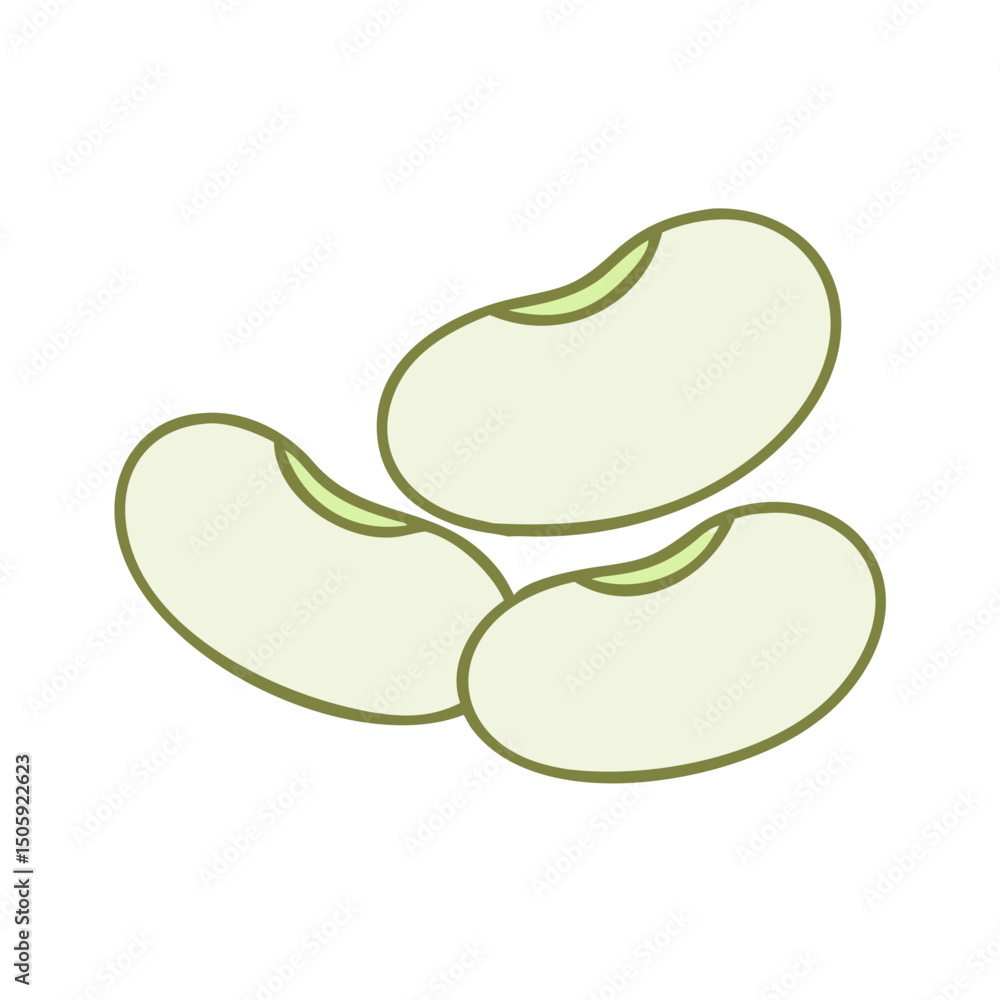 Poster lima beens vector transparent background