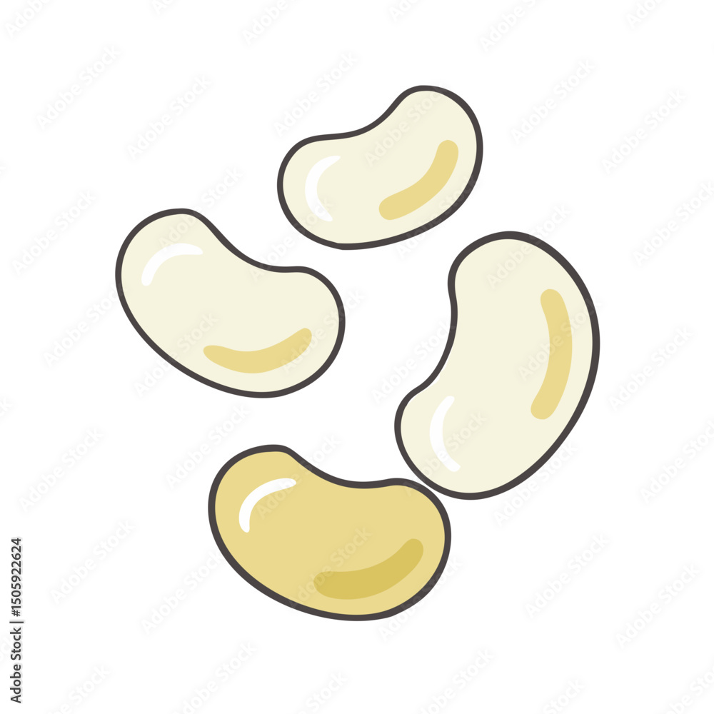Poster lima beens vector transparent background