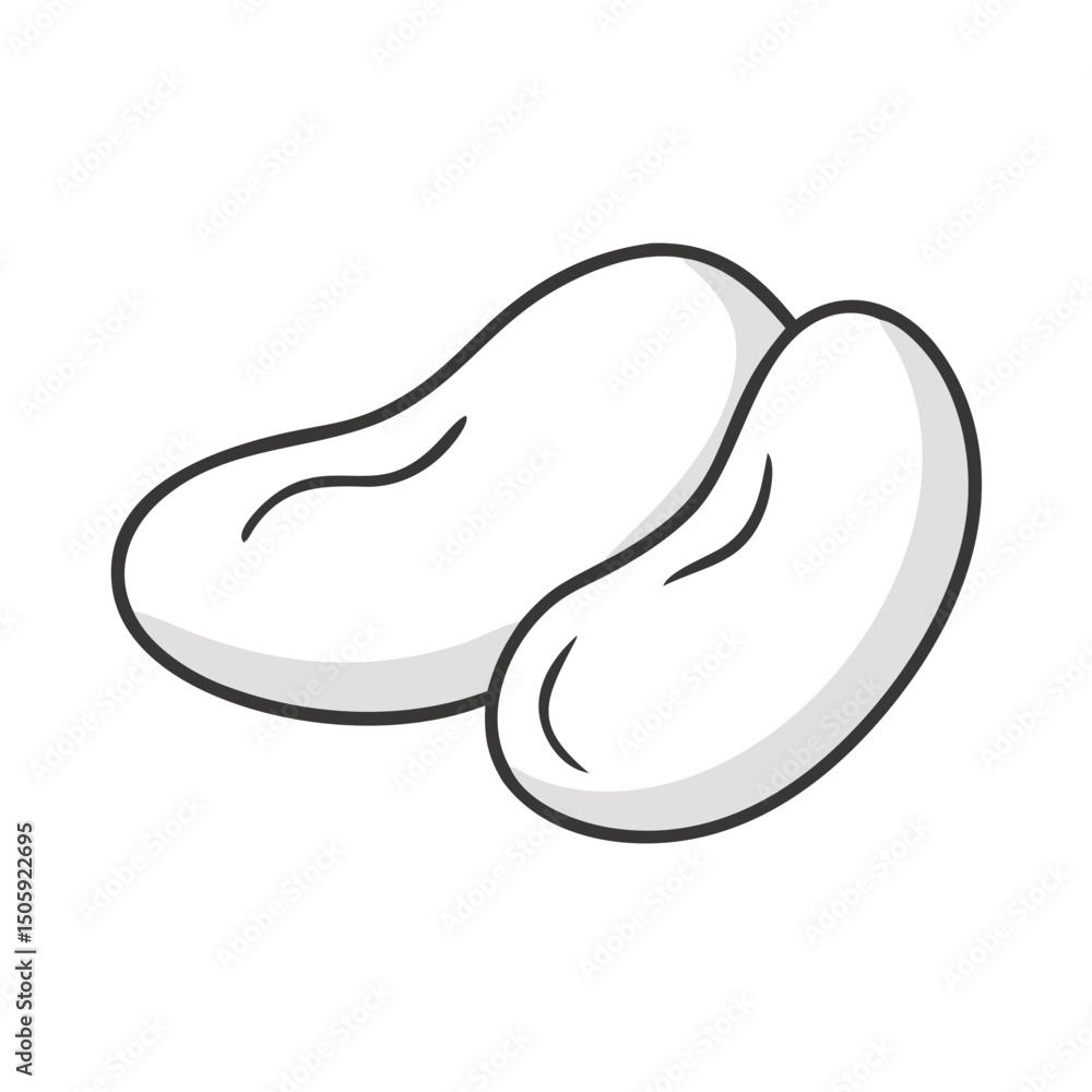 Poster lima beens vector transparent background