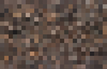 Gradient brown background. Creative texture from brown squares for publication, design, poster, calendar, post, screensaver, wallpaper, postcard, cover, banner, website. Vector illustration