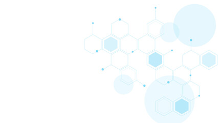 Futuristic molecule structure abstract hexagonal network background for technology and medical science design.