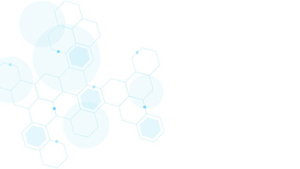 Futuristic molecule structure abstract hexagonal network background for technology and medical science design.