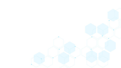 Futuristic molecule structure abstract hexagonal network background for technology and medical science design.