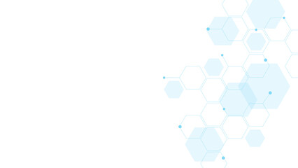 Futuristic molecule structure abstract hexagonal network background for technology and medical science design.