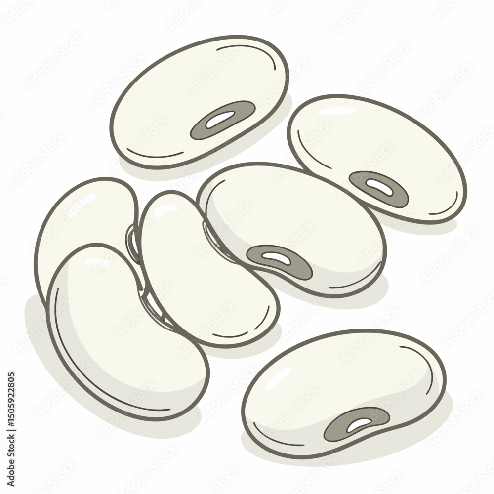 Poster lima beens vector transparent background