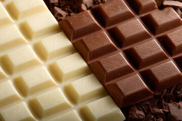 Fototapeta premium Whit Chocolate & Milk Chocolate