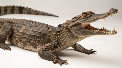 Fototapeta premium Dwarf Crocodile on studio background