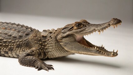Fototapeta premium Dwarf Crocodile on studio background