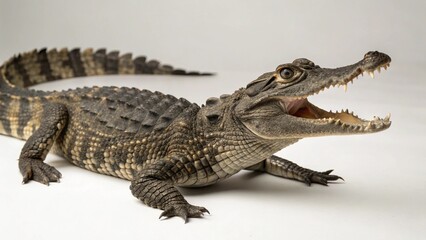 Fototapeta premium Dwarf Crocodile on studio background