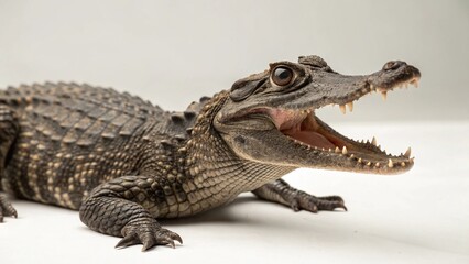 Naklejka premium Dwarf Crocodile on studio background