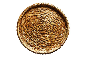 straw plate isolated on transparent background