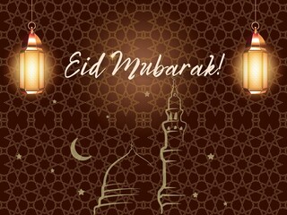 Eye catching design of celebrating Eid 