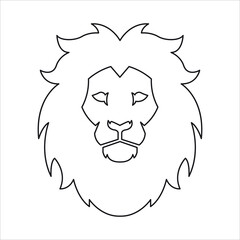 Cartoon vector illustration of a friendly lion face character