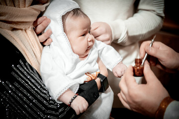 infant baptism, Orthodox Christian rites for believers in the church