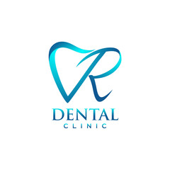 LETTER R DENTAL LOGO