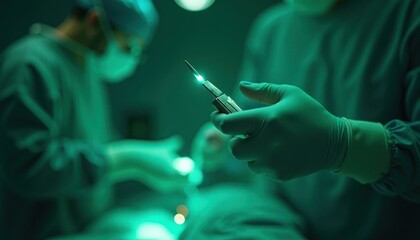 Surgical Scalpel in Operating Room