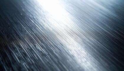 Brushed Metal Texture Background Shiny Steel Surface Diagonal Lines Abstract Design