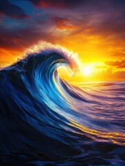 Sunset Over the Ocean