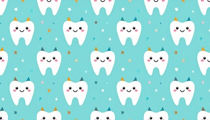 Obraz premium Mesmerizing tooth and star pattern, a captivating visual design for modern aesthetics